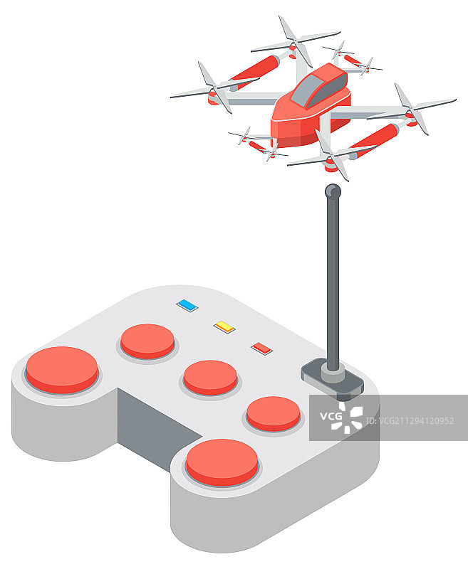 四轴飞行器和遥控器无人机图片素材
