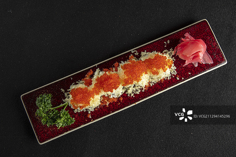 鱼籽酱手卷寿司图片素材