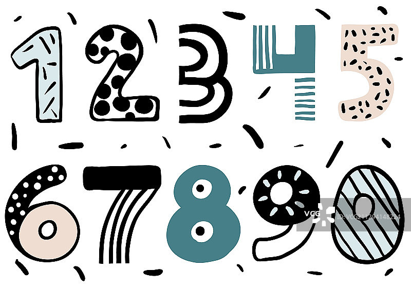 数字涂鸦套装图片素材