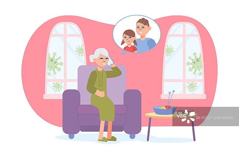 坐在扶手椅上讲话的年长女性图片素材