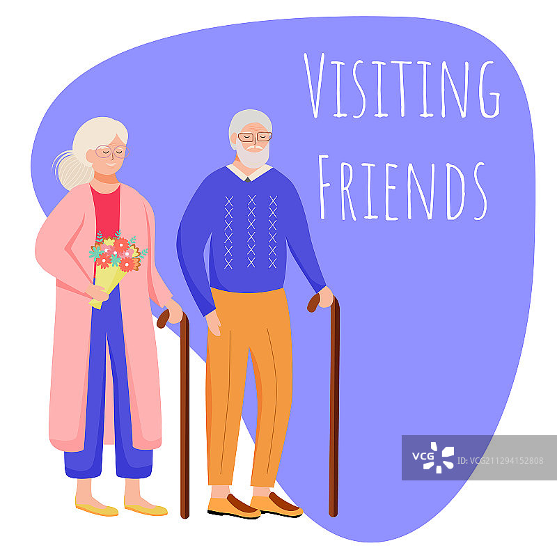 拜访朋友社交媒体帖子模型（已退休）图片素材