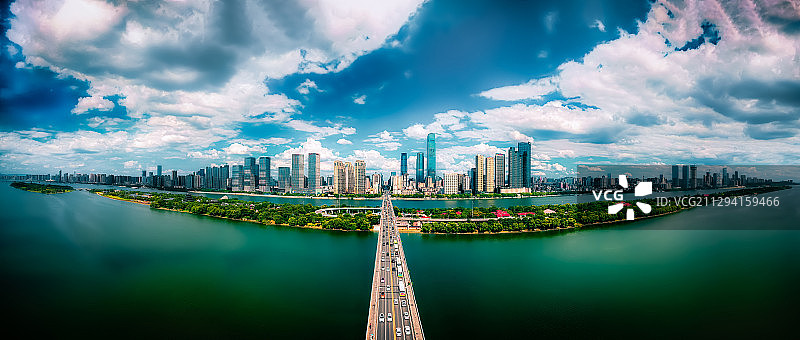 星城长沙蓝图片素材