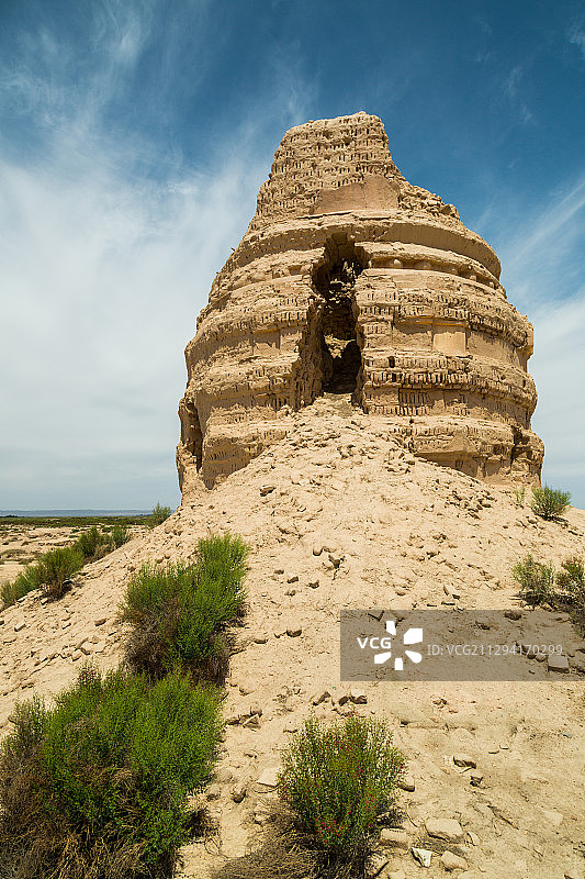 甘肃瓜州锁阳城遗址-4图片素材