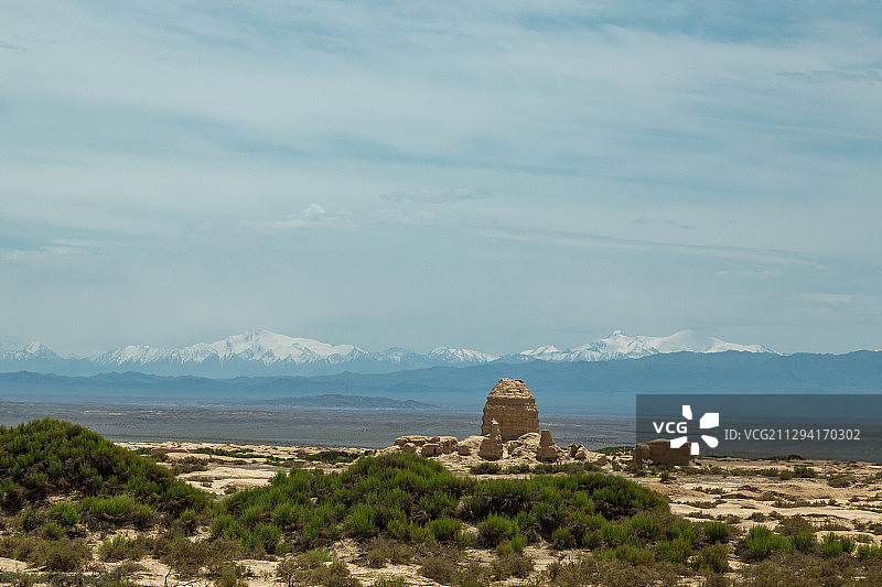 甘肃瓜州锁阳城遗址-7图片素材