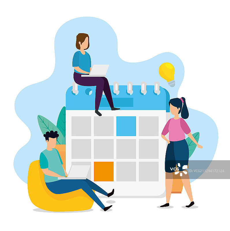 工作场所人物协同工作场景图片素材