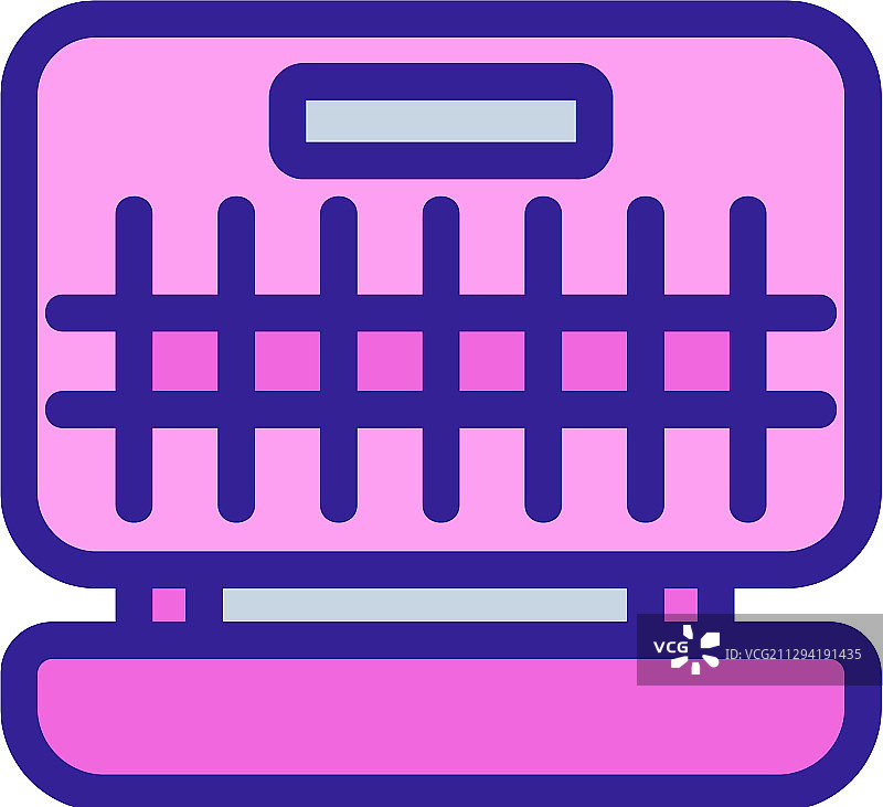 自制华夫饼烤盘图标轮廓图片素材