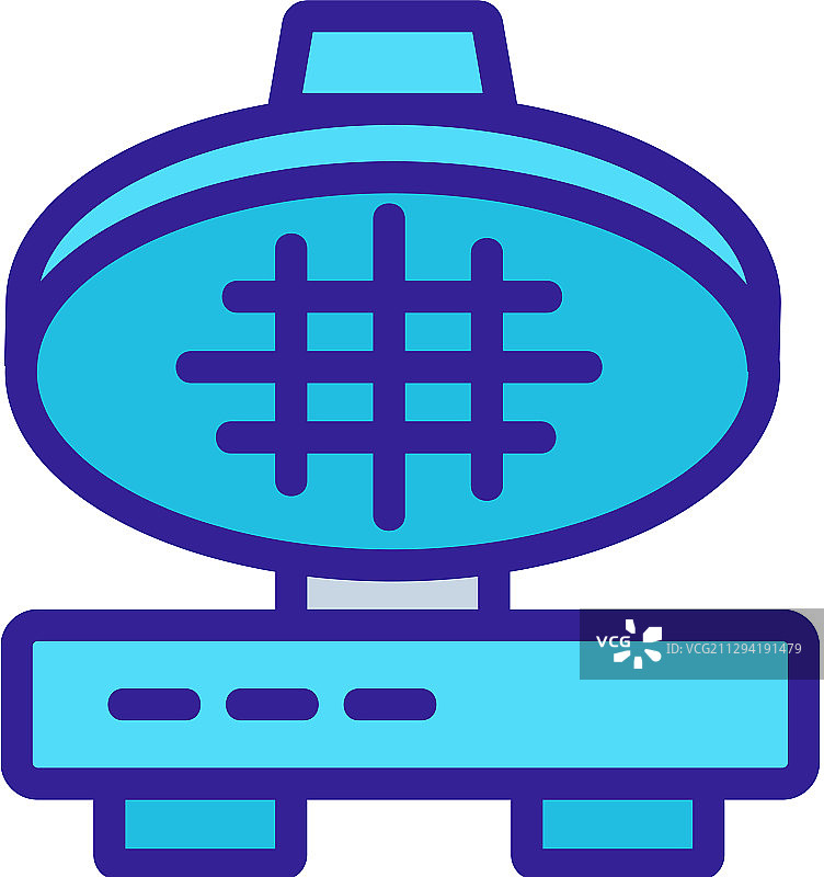 华夫饼烤盘图标轮廓图片素材