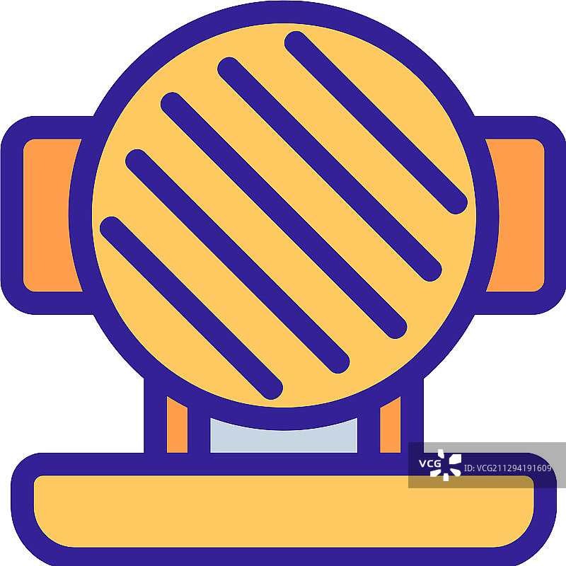 华夫饼烤盘轮廓图标图片素材