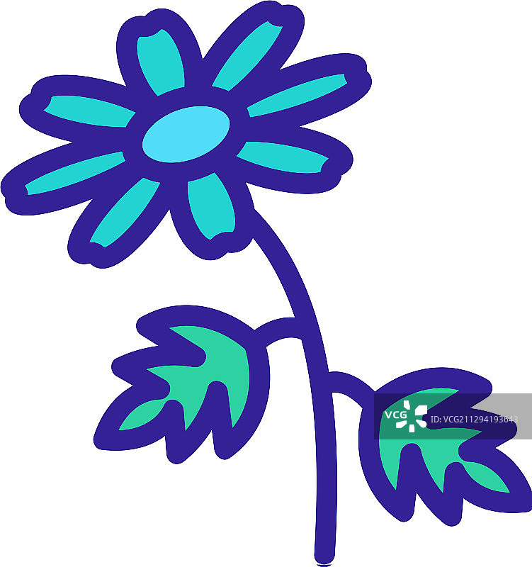 菊花图标轮廓图片素材