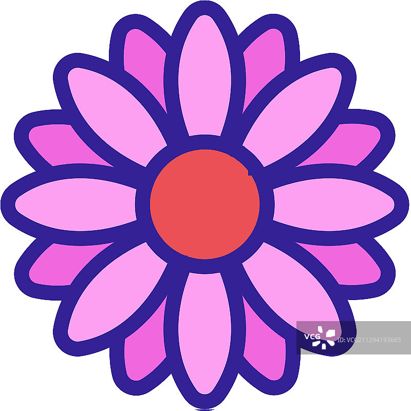 明亮的菊花图标轮廓图片素材