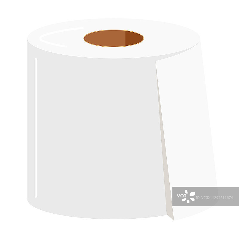 白色背景上隔离的卫生纸卷图标图片素材