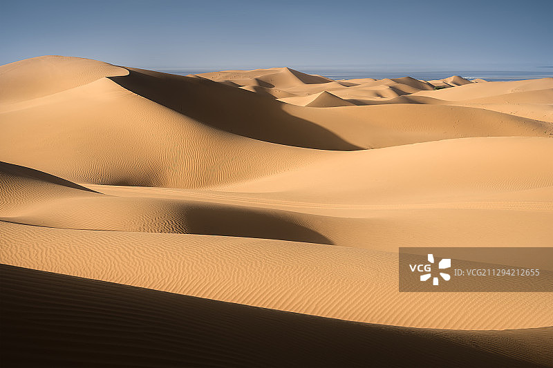 宁夏回族自治区中卫市沙坡头金沙海腾格里沙漠旅游风光图片素材