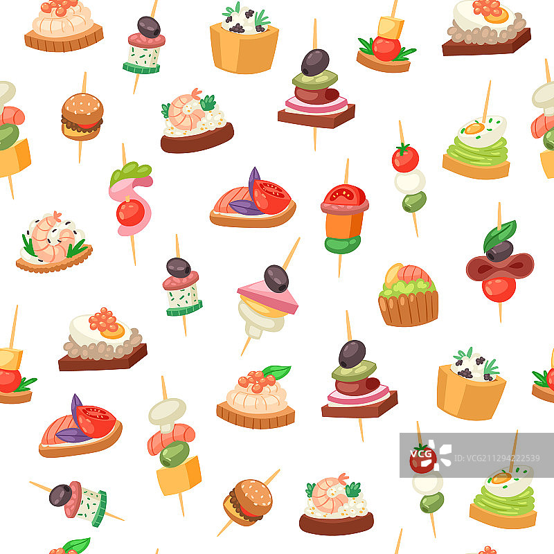 面包片上的小吃图片素材