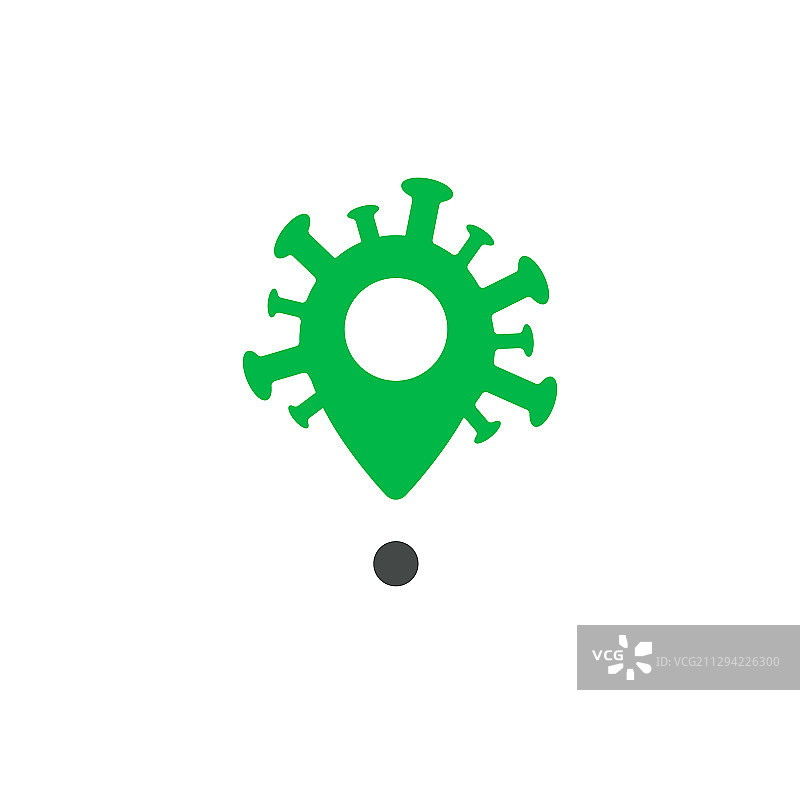病毒定位感染区域指示图标图片素材