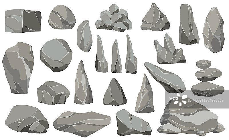 用于破坏的单个或堆积的岩石图片素材