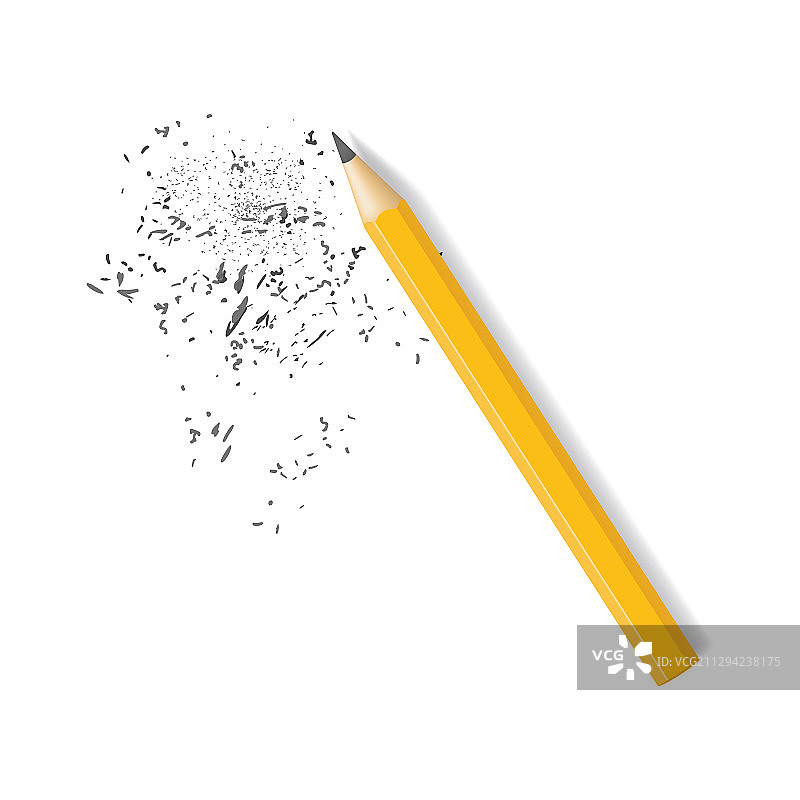 逼真3D质感白色背景上的铅笔图片素材