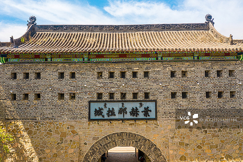 吉林省四平市叶赫那拉城城门图片素材