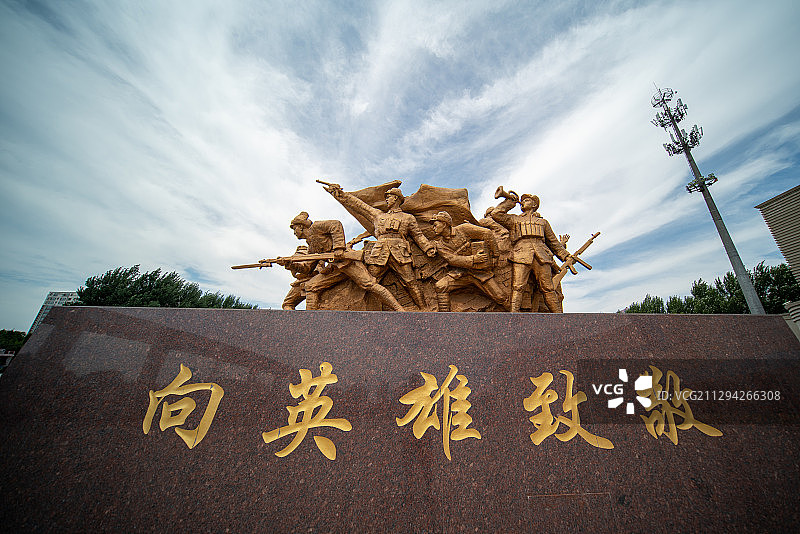 吉林省四平战役纪念馆雕像图片素材