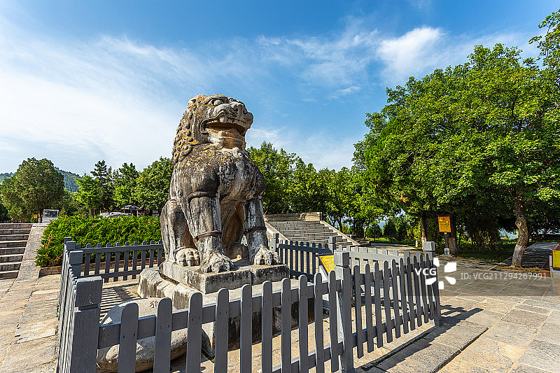 乾陵陵园的石狮子图片素材