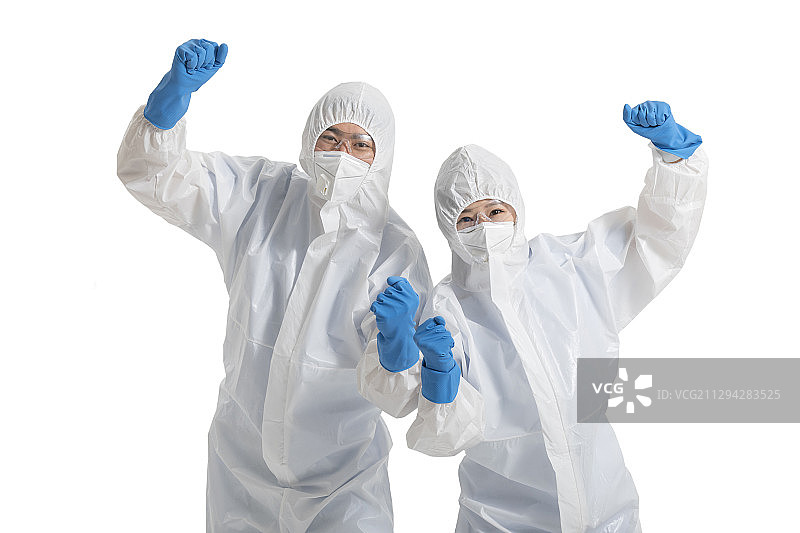 年轻医生身穿专业防护服图片素材