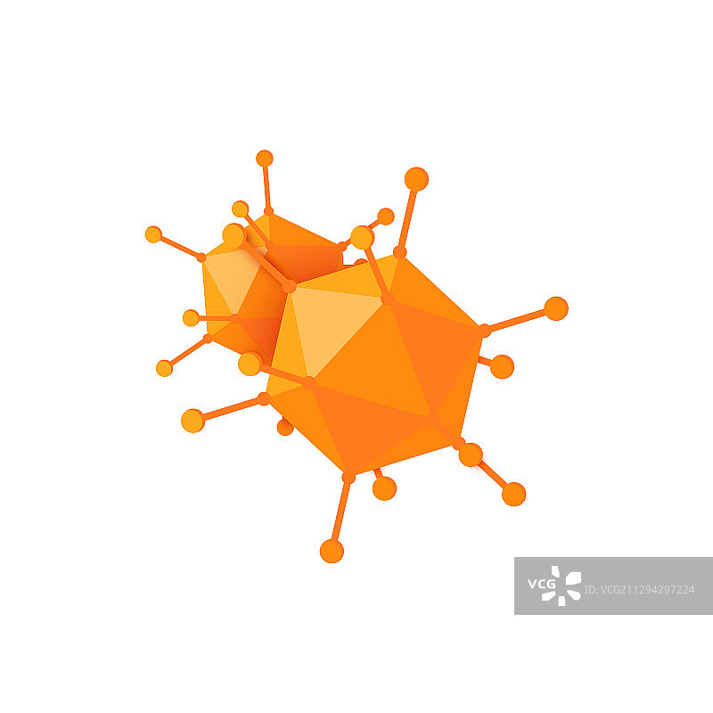 卡通风格的腺病毒图标图片素材