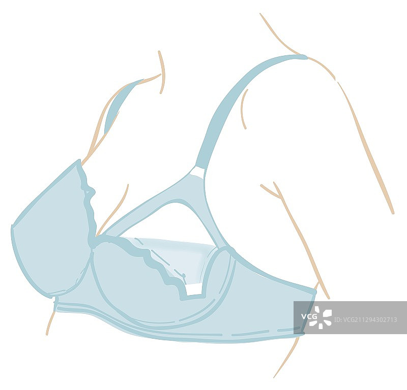 哺乳文胸插画图片素材
