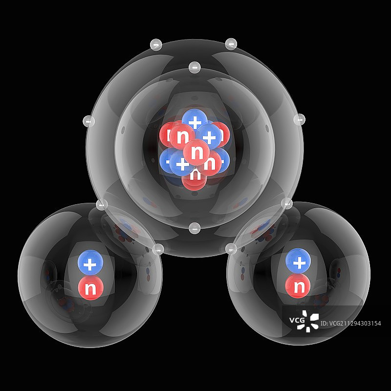 重水分子，图示图片素材
