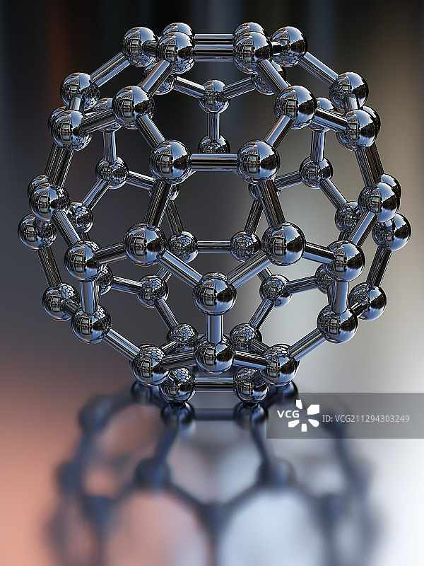 足球烯C60分子结构示意图图片素材