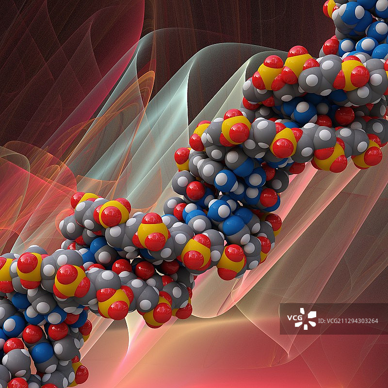 B-DNA分子结构图图片素材