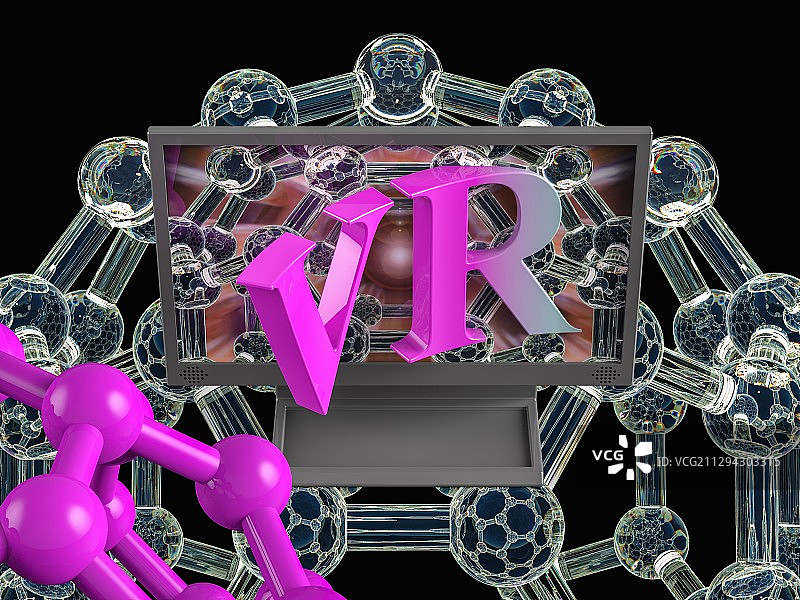 虚拟现实插图图片素材
