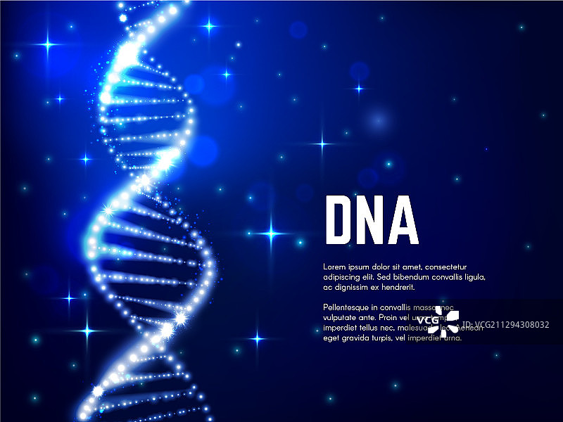 发光DNA螺旋遗传科学医学图片素材