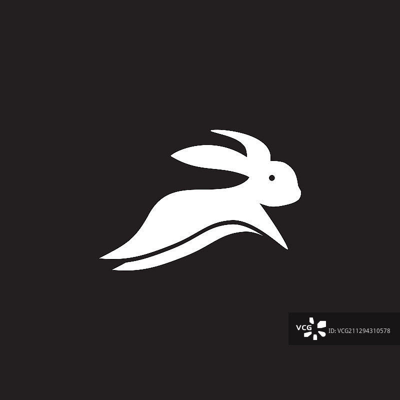 兔子图标Logo设计模板图片素材
