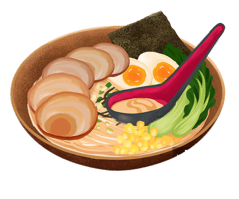 一碗日式豚骨拉面图片素材