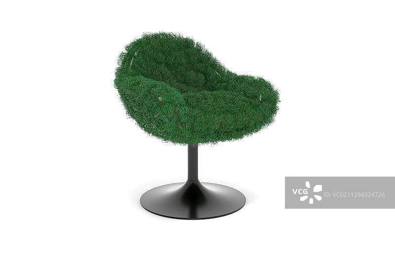 草组成的椅子，三维图形图片素材