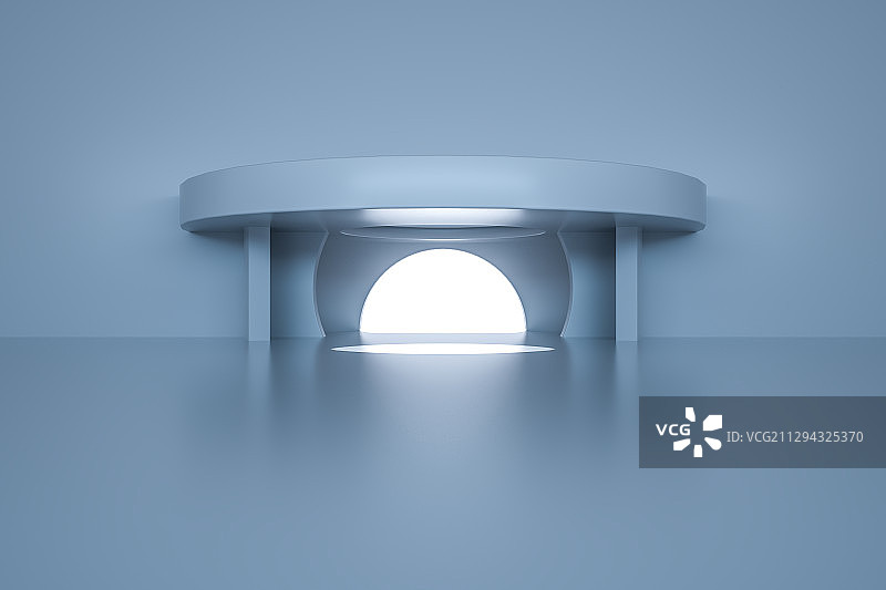 抽象圆形空间，三维图形图片素材