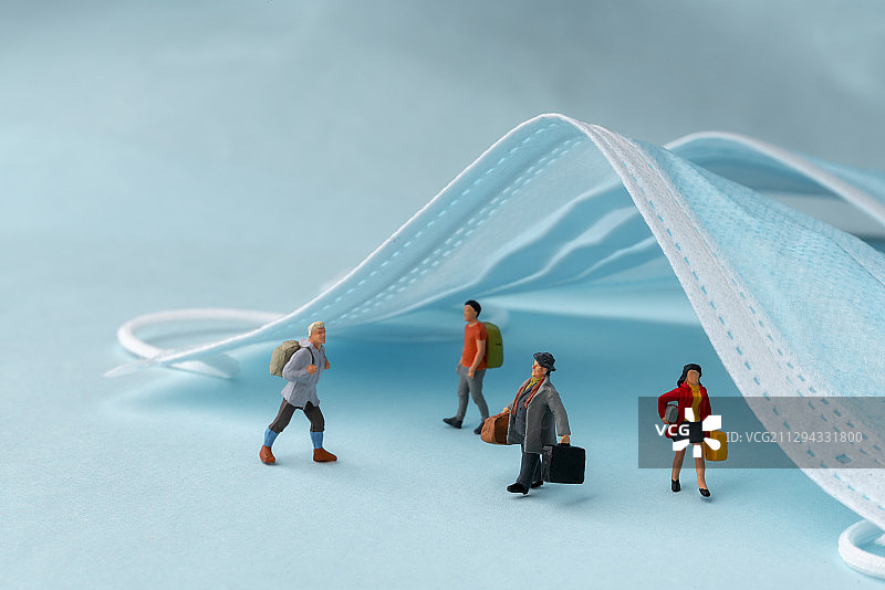 疫情下的出行图片素材