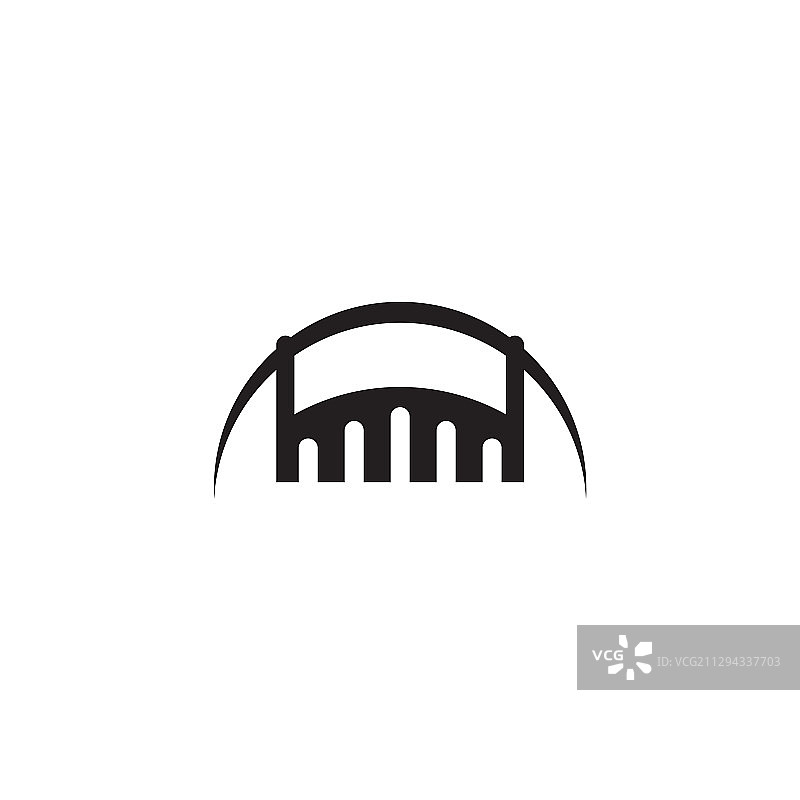 桥梁图标Logo设计灵感模板图片素材