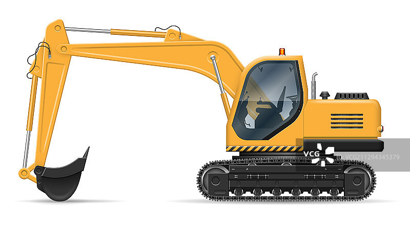 黄色挖掘机图片素材
