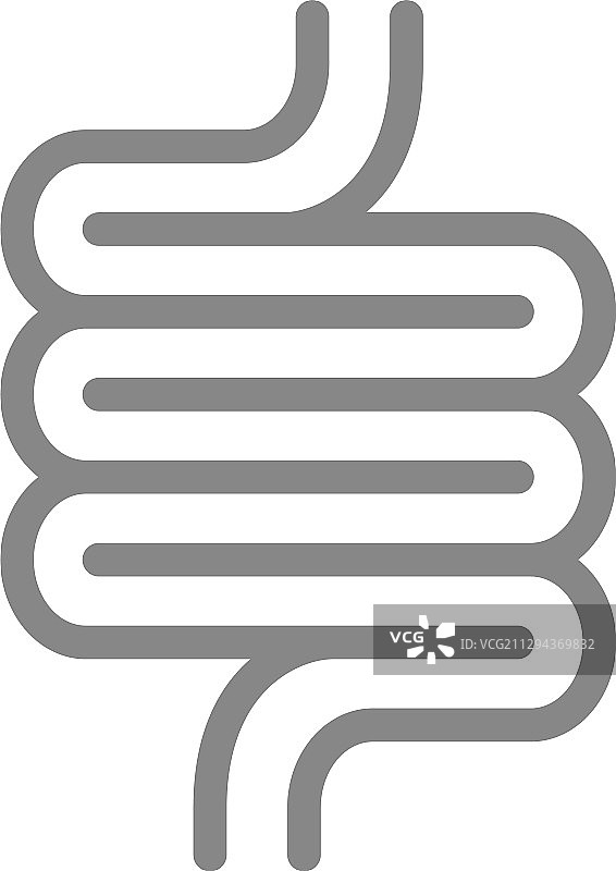 健康人体肠道线条图标图片素材