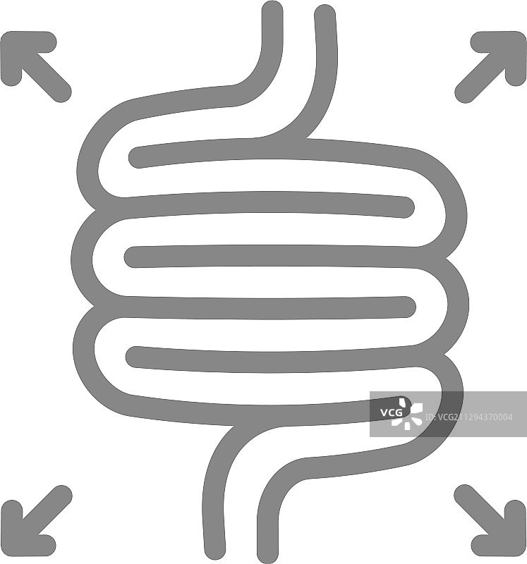 肠道疾病内部线性图标图片素材