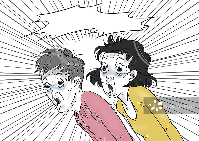 漫画书卡通波普艺术复古风格插画005图片素材