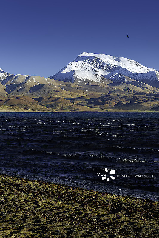 纳木那尼峰与拉昂错图片素材