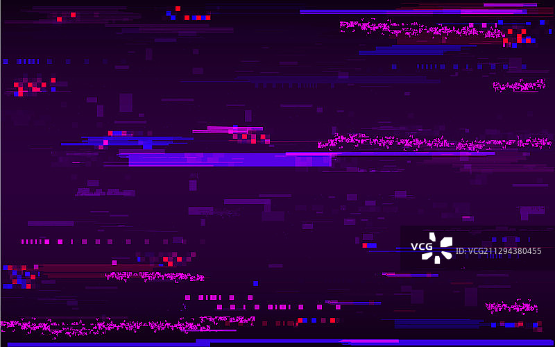故障失真模板抽象彩色像素图片素材