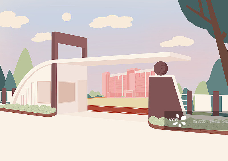 校园大门背景图片素材