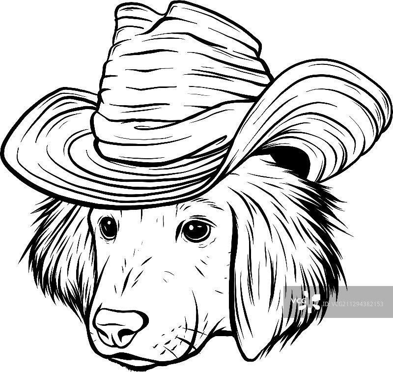 严肃的卡通潮狗拉布拉多图片素材