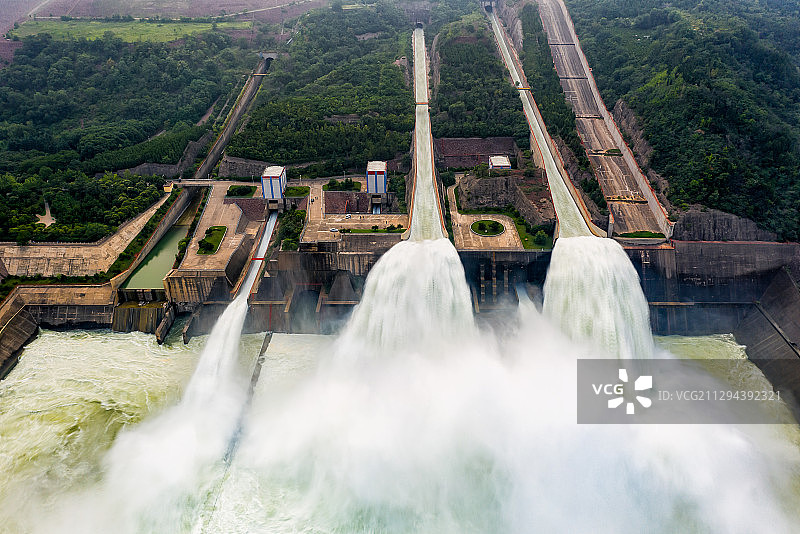 河南黄河小浪底景区航拍图片素材