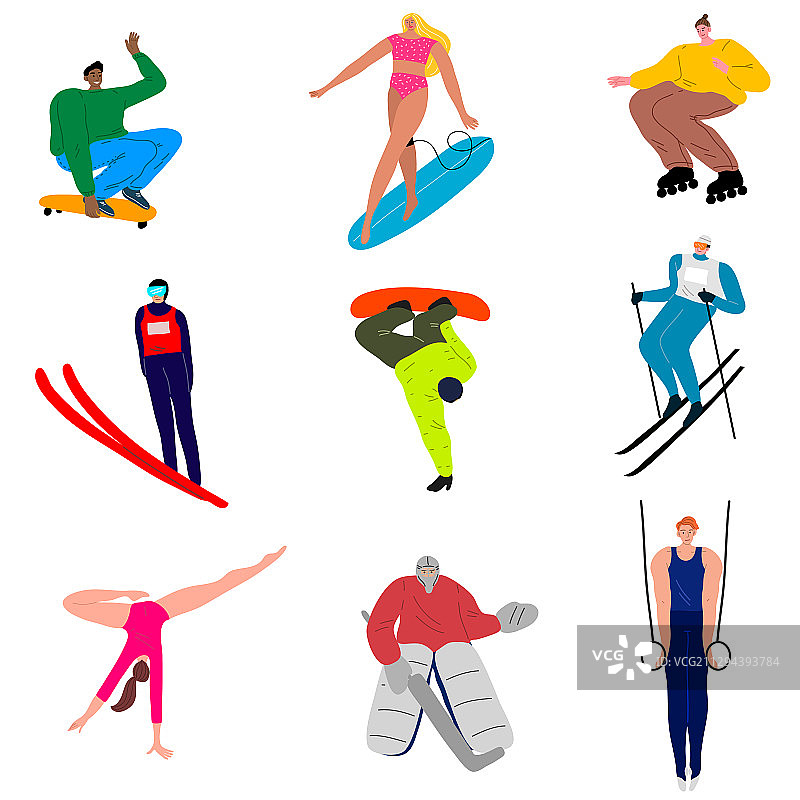 各种运动项目运动员合集图片素材