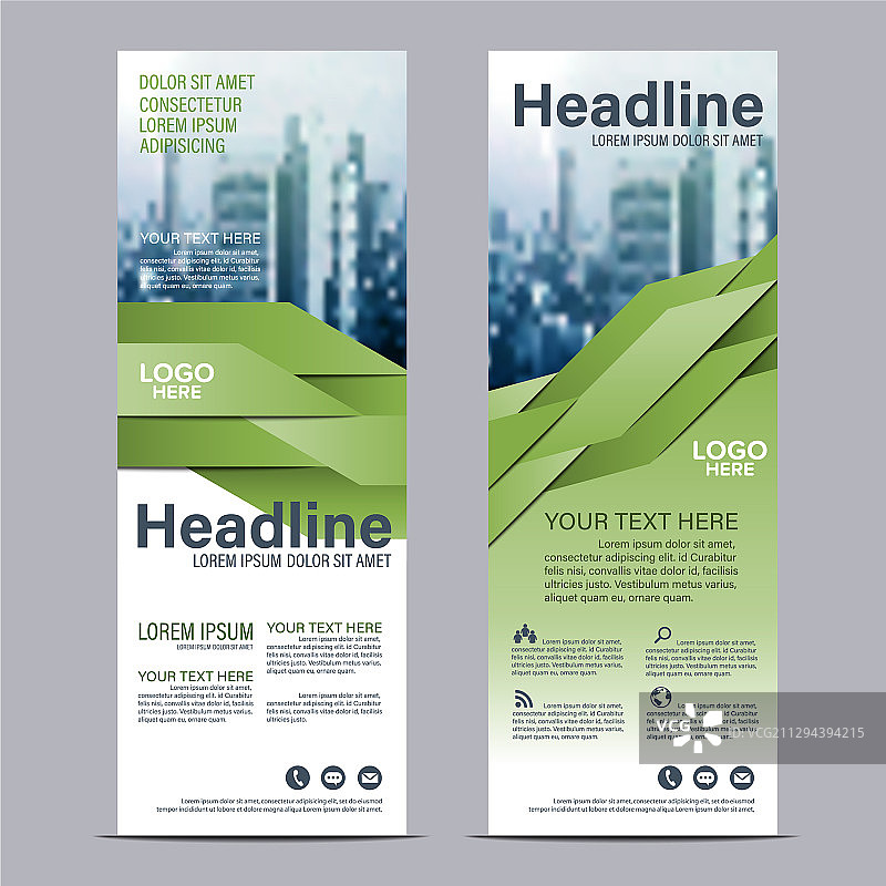 现代易拉宝展架设计图片素材