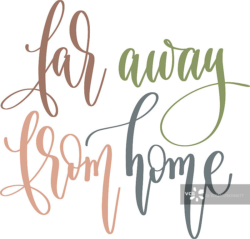 远离家乡手写字图片素材
