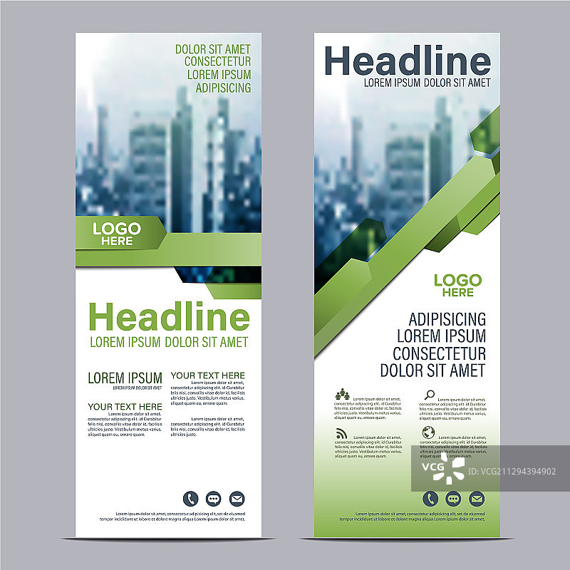 现代易拉宝展架设计图片素材